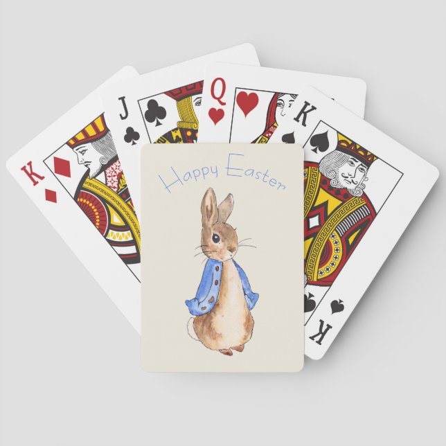 Peter the Easter bunny rabbit Playing Cards (Back)