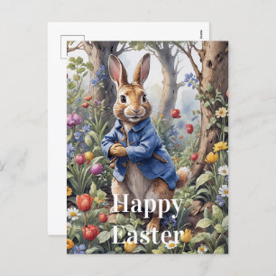 Peter the Easter Rabbit Happy Easter Holiday Postcard