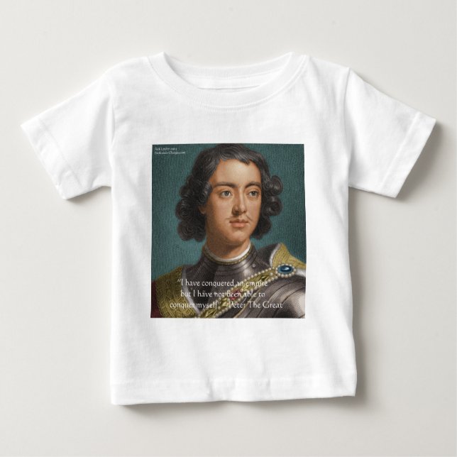 Peter The Great "Conquer Myself" Quote Gifts & Tee (Front)