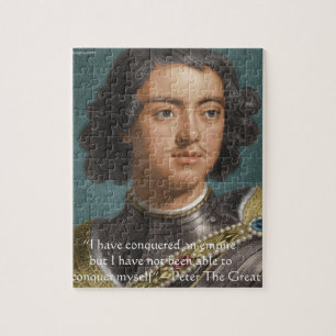 Peter The Great "Conquer Myself" Quote Gifts & Tee Jigsaw Puzzle