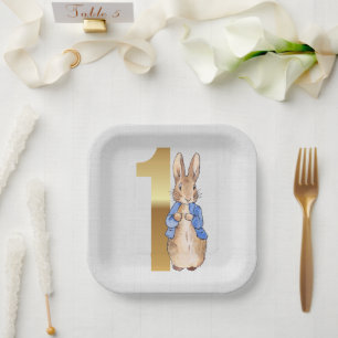 Peter the Rabbit 1st Birthday Paper Plate