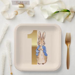 Peter the Rabbit 1st Birthday Paper Plate