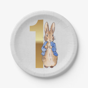 Peter the Rabbit 1st Birthday Paper Plate