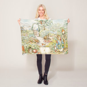 Peter the Rabbit and Jemima Puddleduck   Fleece Blanket