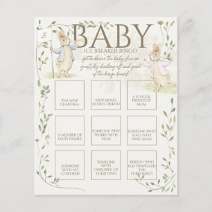 Peter the Rabbit Baby Bunny Ice Breaker Bingo Game