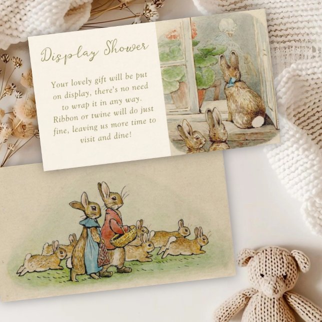 Peter the Rabbit Baby Shower Display Shower  Enclosure Card (Creator Uploaded)