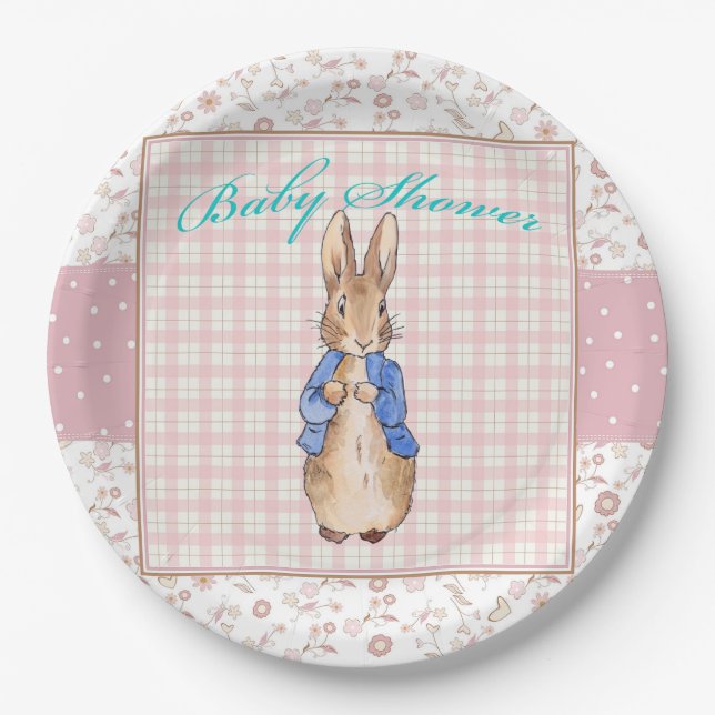 Peter the Rabbit Baby Shower Napkin Paper Plate (Front)