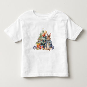 Peter the rabbit Balloons and Christmas tree  Toddler T-Shirt