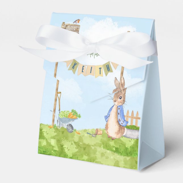 Peter the Rabbit Birthday Garden Party  Favour Box (Front Side)