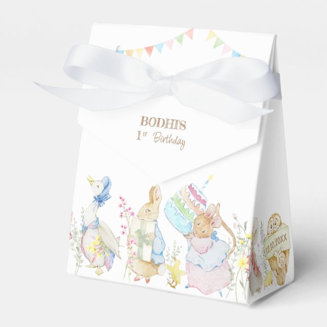 Peter the Rabbit Birthday Parade Favour Box (Front Side)