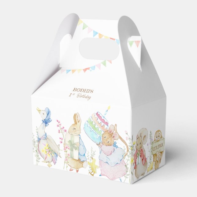 Peter the Rabbit Birthday Parade Favour Box (Front Side)