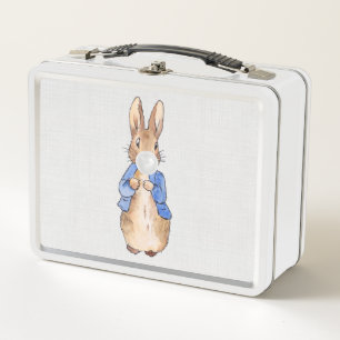 Peter the Rabbit Blowing White Bubble gum   Metal Lunch Box