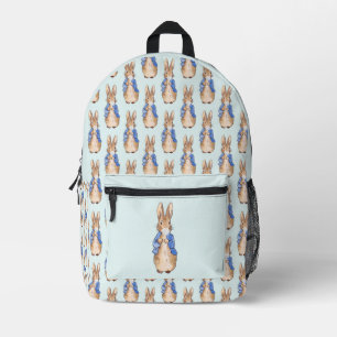 Peter the Rabbit Blowing White Bubble gum Printed Backpack
