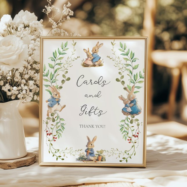 Peter the Rabbit Botanical Cards and Gifts Poster (Creator Uploaded)