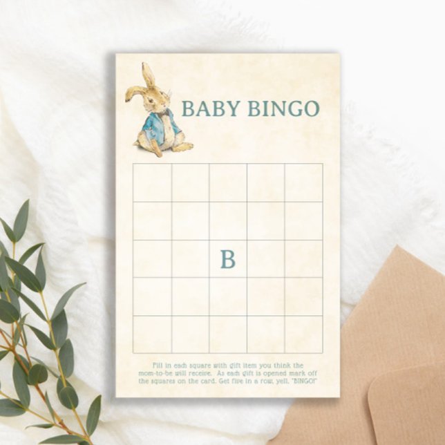Peter The Rabbit Boy Baby Shower Bingo Fun Game (Creator Uploaded)