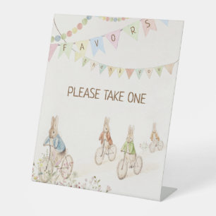 Peter the Rabbit Bunny Baby Shower Favours Sign