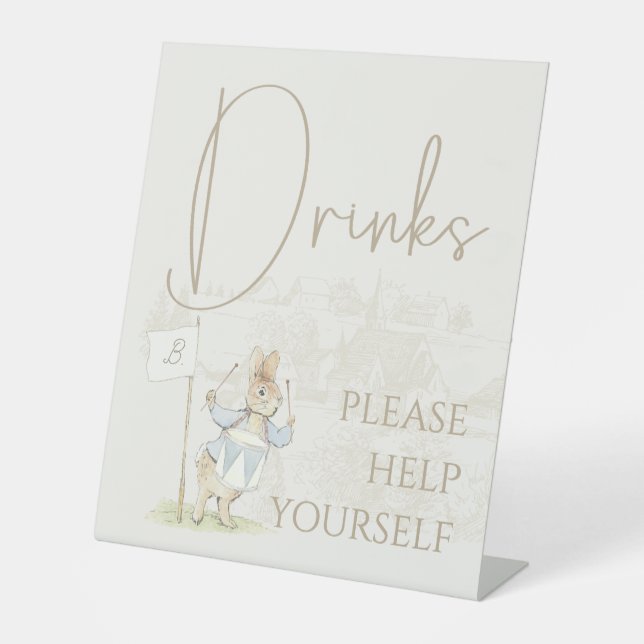 Peter the Rabbit Bunny Beatrix Baby Drinks Sign (Front)