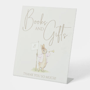 Peter the Rabbit Bunny Books and Gifts Pink Sign
