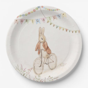 Peter the Rabbit Bunny Gender Neutral Baby Shower Paper Plate
