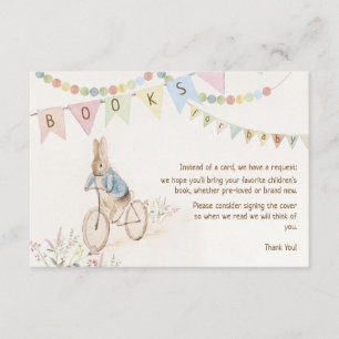 Peter the Rabbit Bunny Gender Neutral Books Baby Enclosure Card