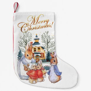 Peter the rabbit Christmas shopping Small Christmas Stocking