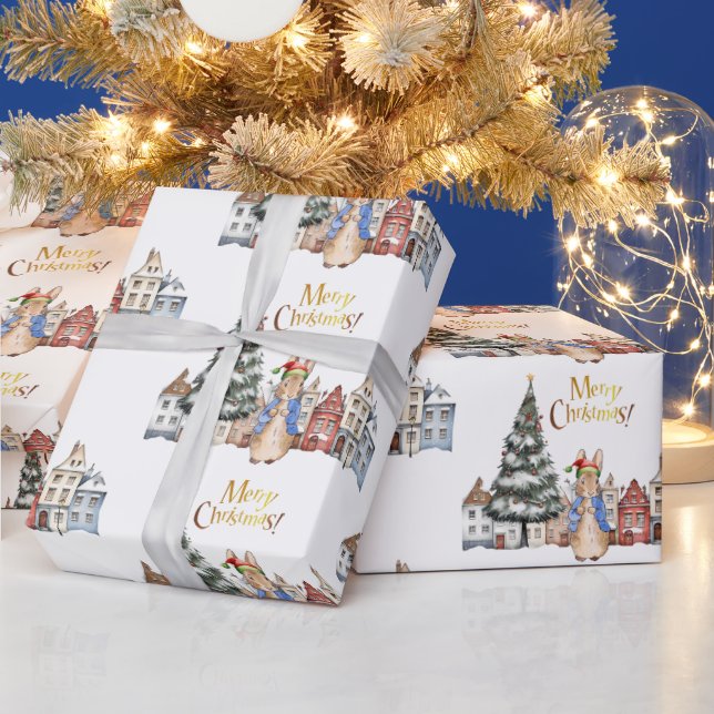 Peter the Rabbit Christmas Shopping Wrapping Paper (Holidays)