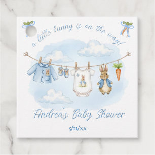 Peter the Rabbit Clothesline Baby Shower Favour Tags