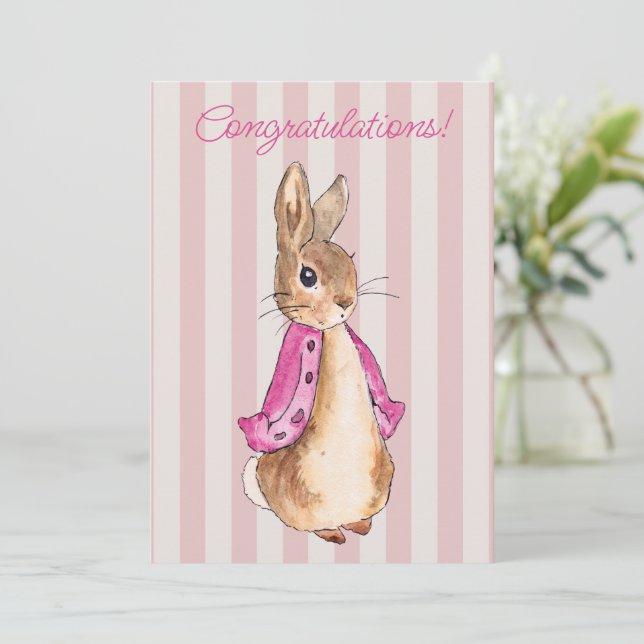 Peter the rabbit Congratulations Card (Standing Front)