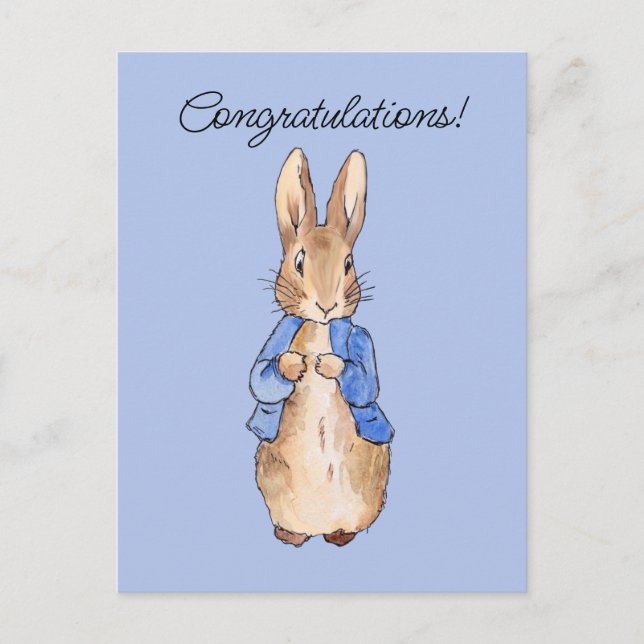 Peter the rabbit Congratulations Postcard (Front)