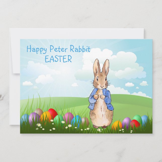 Peter the Rabbit Easter Bunny Rabbit  Holiday Card (Front)