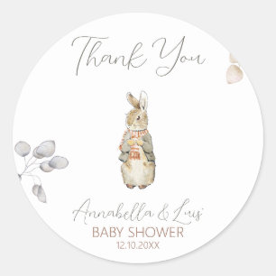 Peter the Rabbit Fall Autumn Winter Baby Shower Classic Round Sticker