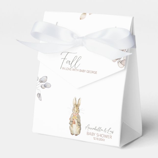 Peter the Rabbit Fall Autumn Winter Baby Shower Favour Box (Front Side)