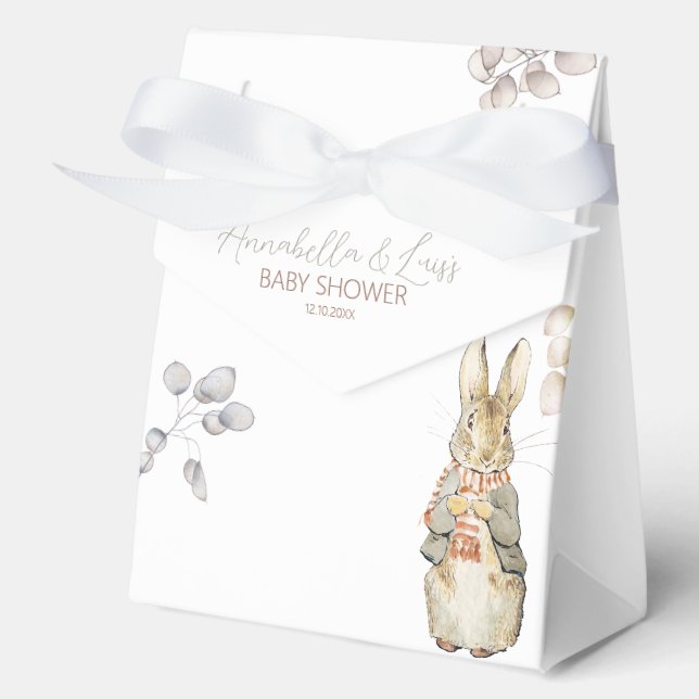 Peter the Rabbit Fall Autumn Winter Baby Shower Favour Box (Front)