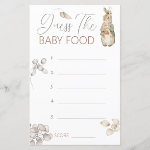 Peter the Rabbit Fall Guess the Baby Food Game