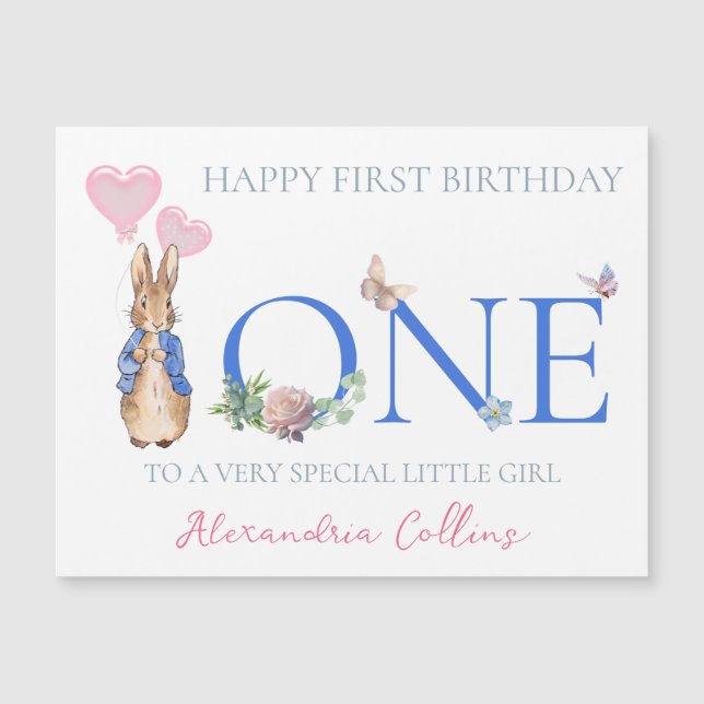 Peter the rabbit First Birthday (Front)