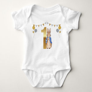 Peter the Rabbit First Birthday Baby Bodysuit