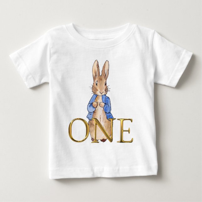 Peter the rabbit First birthday Baby T-Shirt (Front)