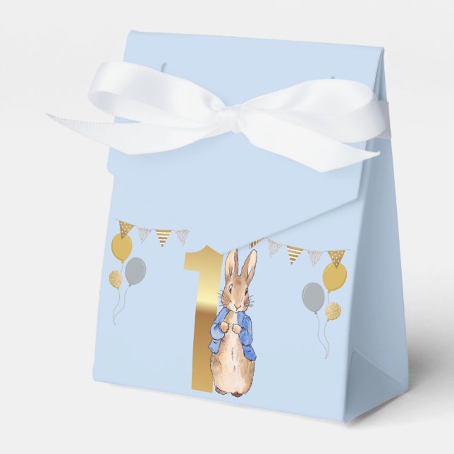 Peter the Rabbit First Birthday Favour Box (Front Side)