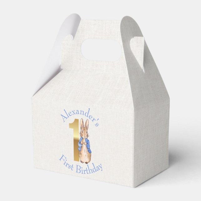 Peter the rabbit First birthday Favour Box (Front Side)
