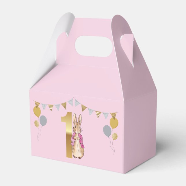 Peter the rabbit First birthday Favour Box (Front Side)