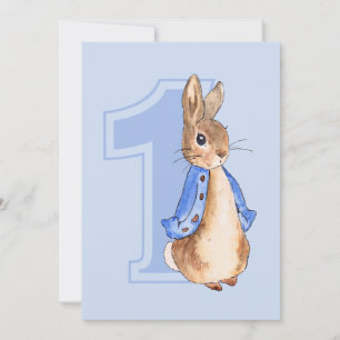 Peter the Rabbit First Birthday Invitation