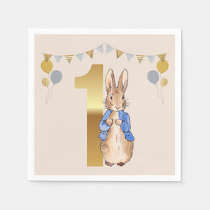 Peter the Rabbit First Birthday Napkin