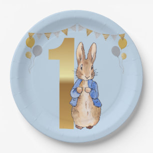 Peter the Rabbit First Birthday Paper Plate
