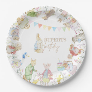 Peter the Rabbit First Birthday Paper Plate