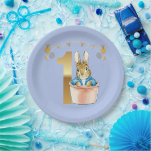 Peter the Rabbit first birthday Paper Plate