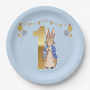 Peter the Rabbit First Birthday Paper Plate