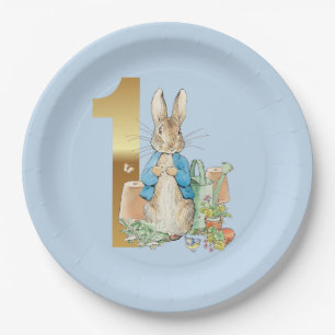 Peter the Rabbit First Birthday Paper Plate