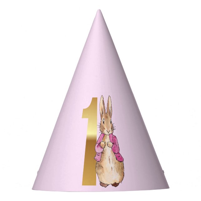 Peter the Rabbit First birthday Party Hat (Front)