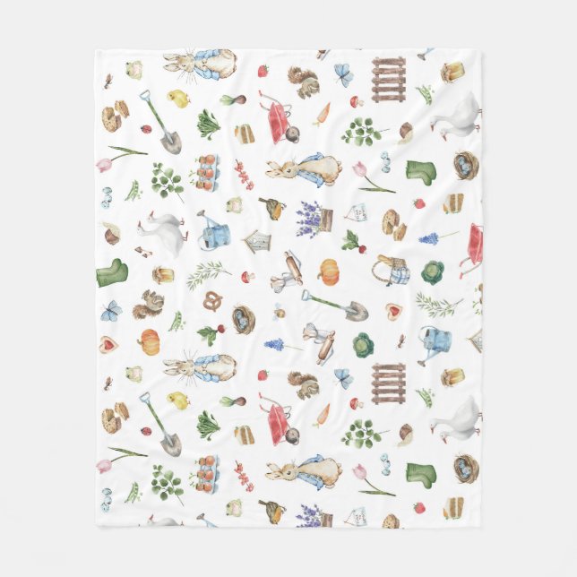 Peter the Rabbit Fleece Blanket (Front)