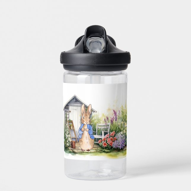 Peter the rabbit flower garden water bottle (Front)